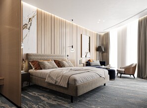 In-room safe, blackout drapes, iron/ironing board