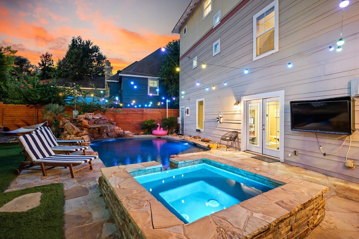 Photo 2 of ATX Oasis! 3-Story Home w/ Heated Pool, Spa & Outdoor Fun - Close to downtown