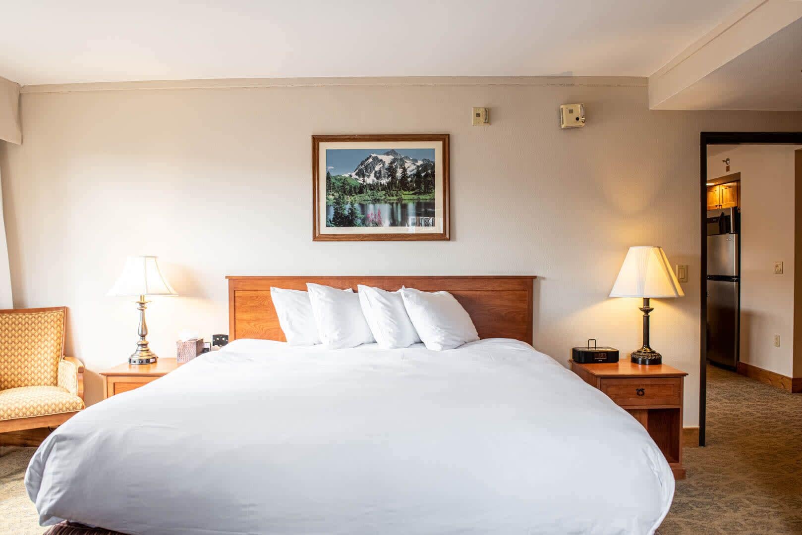 頂級公寓客房, 山景 | 羽絨被、熨斗/熨衣板、免費無線上網、床單