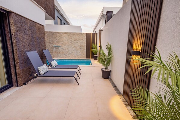 A heated pool