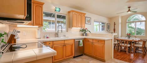 Microwave, oven, stovetop, dishwasher