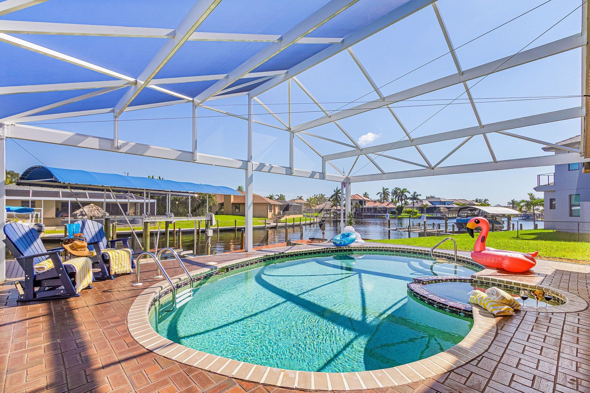 A heated pool