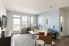 Apartment, 2 Bedrooms (QueenBed) | Living area | 50-inch TV with digital channels - Landing Apartments At Town Madison (Madison)