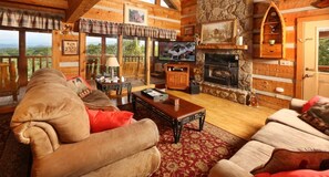 Télévision, cheminée, jeux vidéo