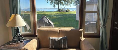 Televisión y chimenea