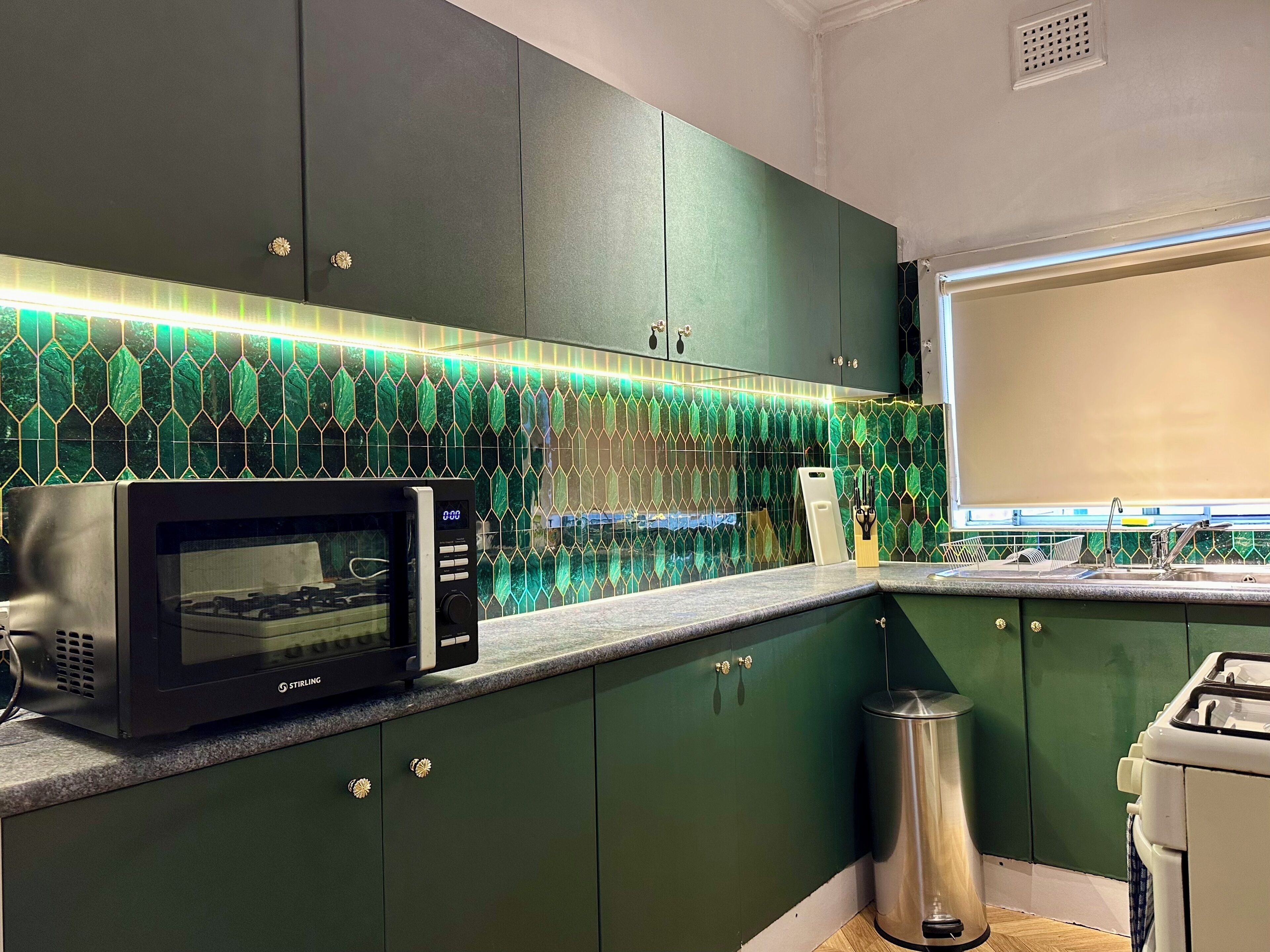 Microwave, oven, stovetop, paper towels