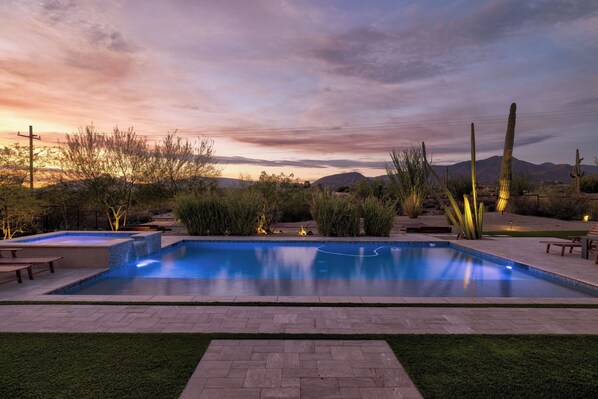 A heated pool
