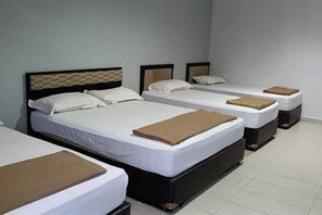 Desk, free WiFi, bed sheets