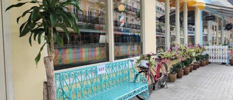Vue sur la ville depuis lâhĂ©bergement