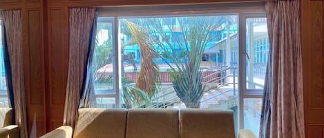 Deluxe Twin Room, Pool View | Desk, free WiFi, bed sheets