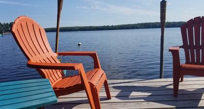 Peaceful 3 BR year round cottage w/dock and sandy beach on Long Lake in Bridgton