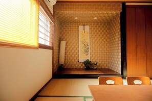 Dining - Japanese-Style Private House in Osaka 
Living with a Tea Room & Cozy Bar Corner (Osaka)