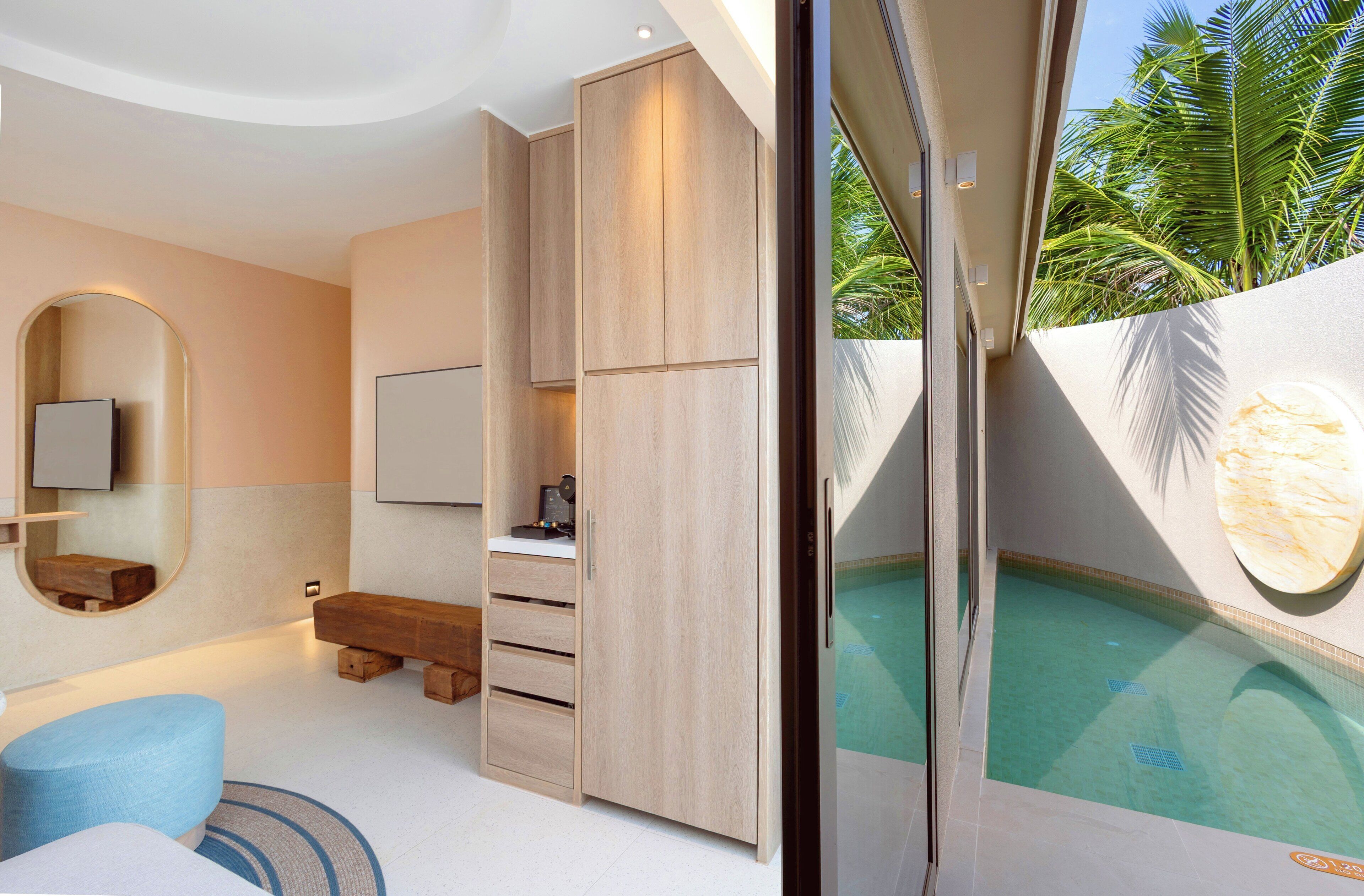 Villa, 2 Bedrooms (Pool) | Premium bedding, down comforters, pillowtop beds, minibar