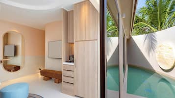 Villa, 2 Bedrooms (Pool) | Premium bedding, down comforters, pillowtop beds, minibar