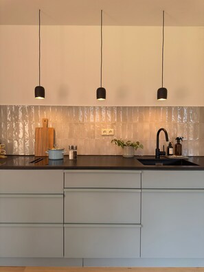 Fridge, oven, stovetop, dishwasher