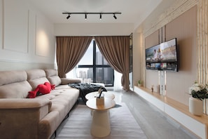 Basic-Suite, 2 Schlafzimmer, Küche, Stadtblick