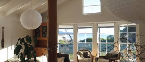 Televisión y chimenea