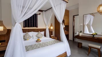 Romantic Villa, Pool View | In-room safe, blackout curtains, iron/ironing board, free WiFi