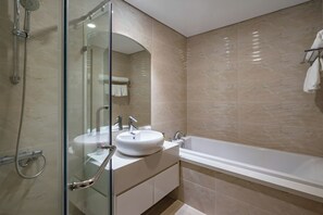 Standard Apartment, Balcony, City View | Bathroom - Landmark Plus . Vinhomes Central Park (Binh Thanh District)