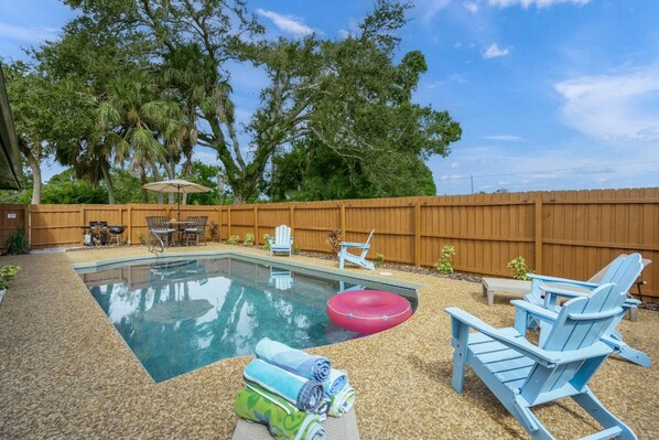 Make a splash in your own private pool oasis—perfect for sunny Florida days.