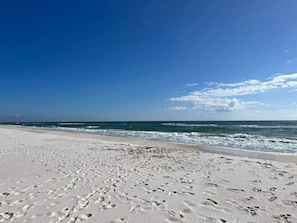 On the beach, beach towels