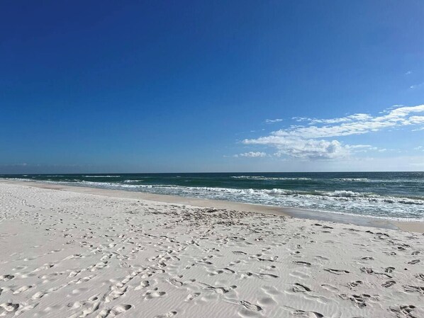 On the beach, beach towels