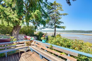 Terrace/patio - Across Water From Belfair SP: Hood Canal Cottage! (Belfair)