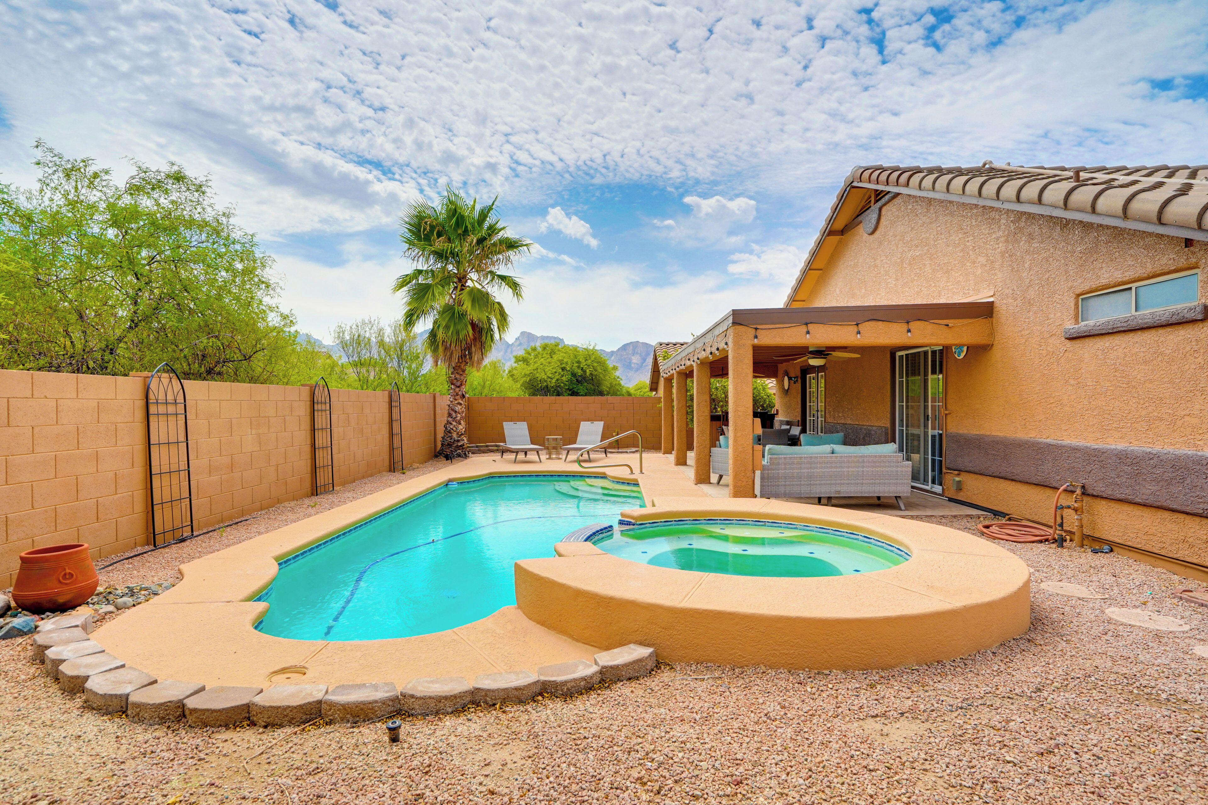 A heated pool