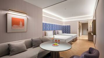 Down duvets, free minibar, blackout curtains, iron/ironing board