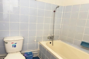 Shower, bidet, towels