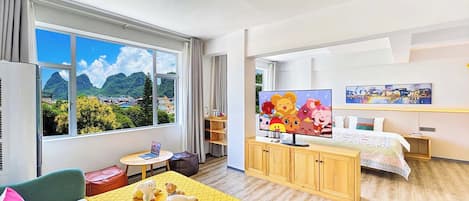 Family Twin Room, Hill View | Desk, blackout drapes, soundproofing, free WiFi