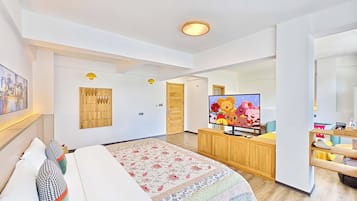 家庭双床房, 山景 | 办公桌、遮光窗帘、隔音、免费 WiFi