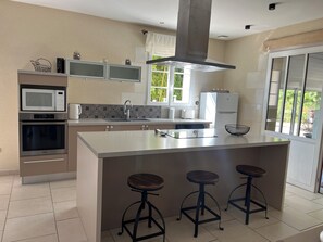 Microwave, oven, stovetop, dishwasher