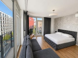 Exclusive Penthouse, City View | Blackout drapes, soundproofing, iron/ironing board, free WiFi