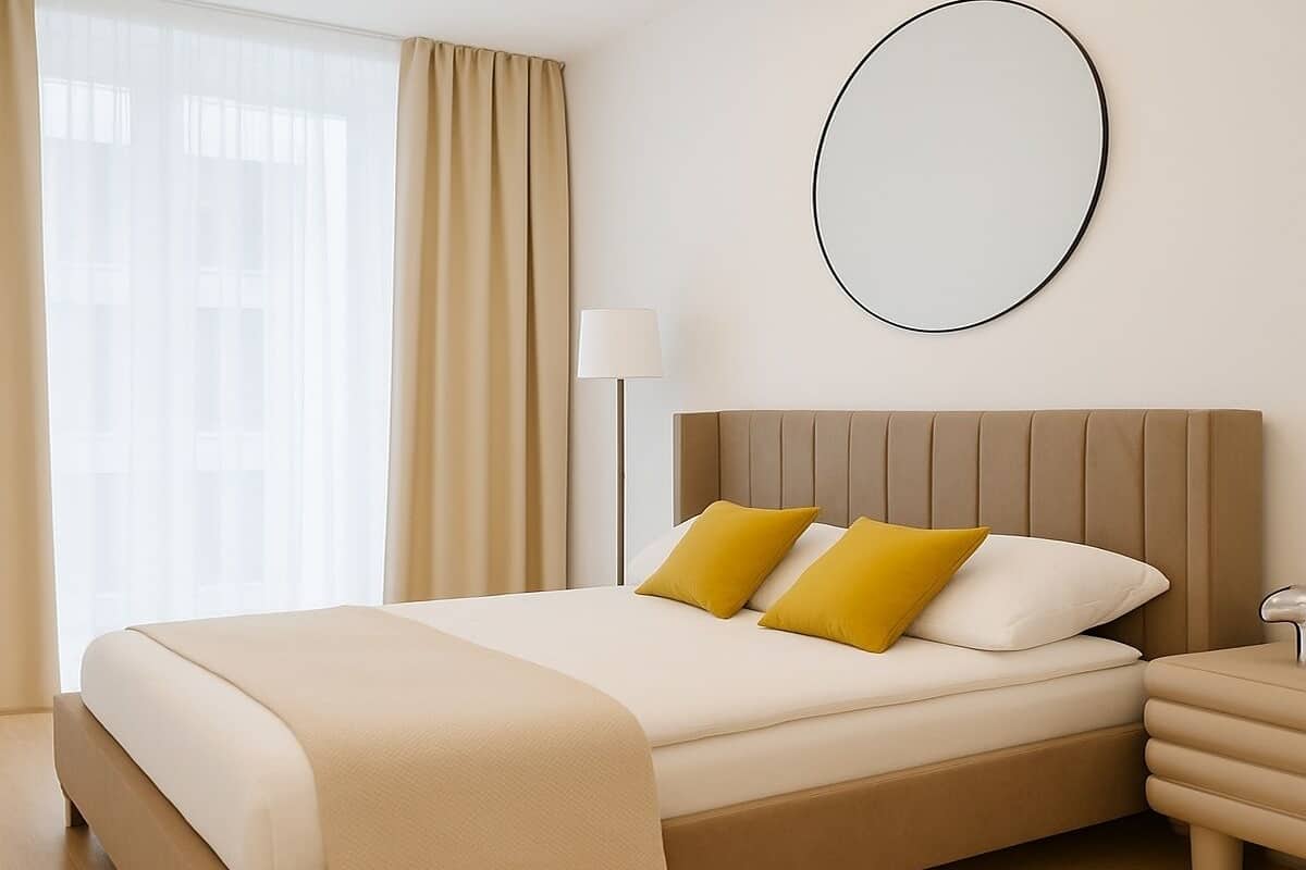 Apartamento luxo, 1 quarto, vista para a cidade | Cortinas blackout, quartos à prova de som, ferros/tábuas de passar roupa