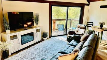 TV, fireplace, offices