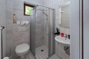 Shower, hair dryer