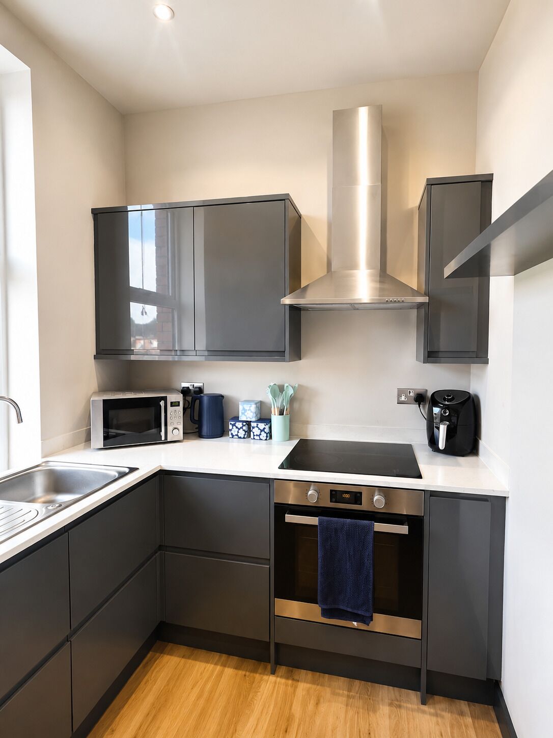 Microwave, oven, stovetop, dishwasher