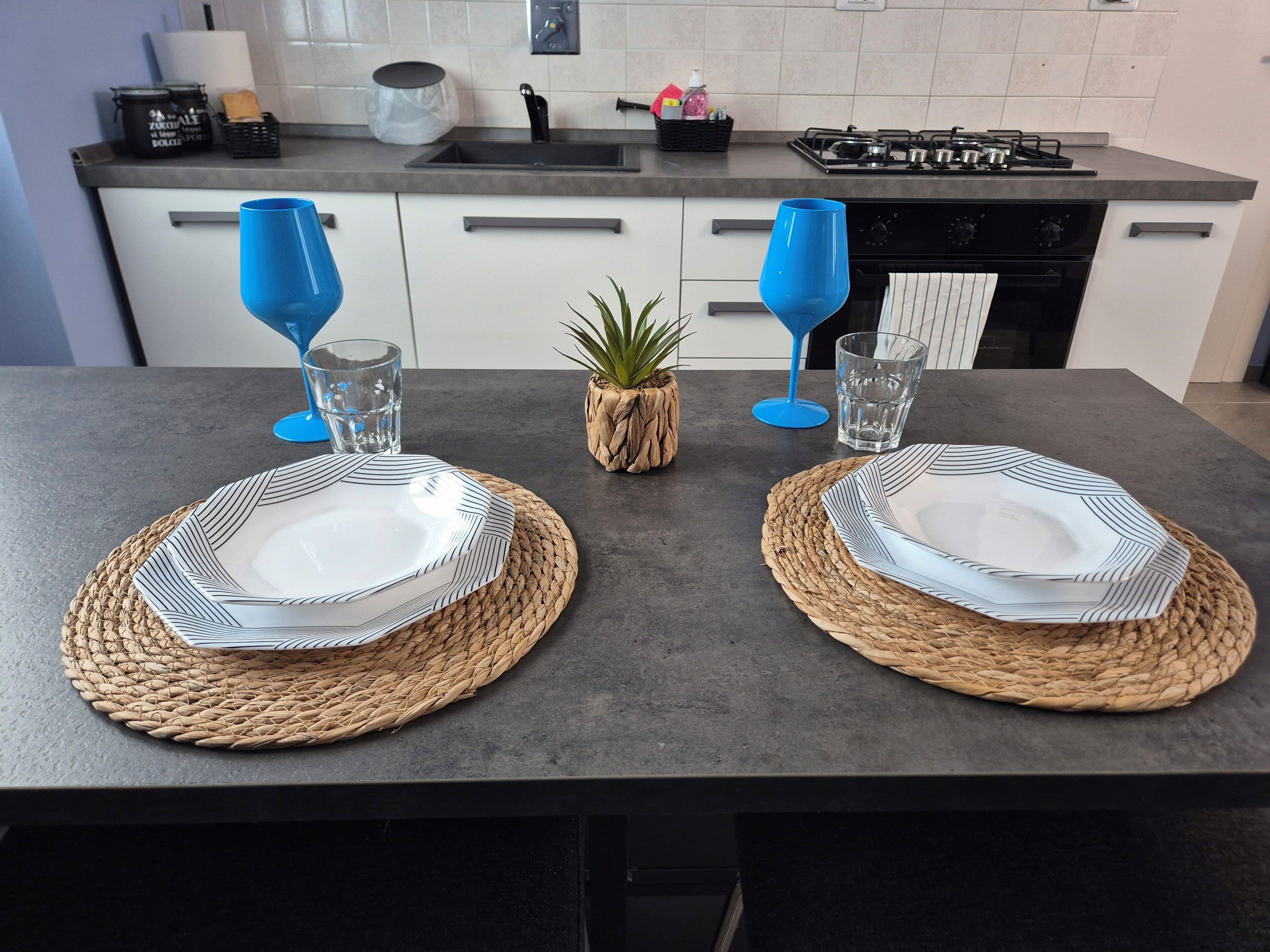 Microondas, horno, placa de cocina y lavavajillas