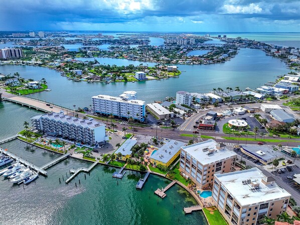 Aerial view - Waterfront Treasure Island Resort Heated Pool (Treasure Island)