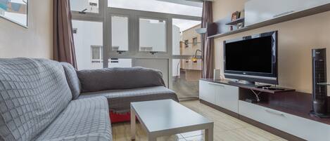 TV, DVD player, stereo