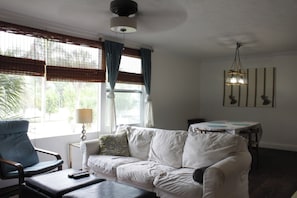 Smart TV, DVD player, books