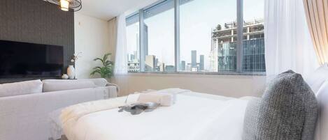 Iron/ironing board, WiFi, bed sheets