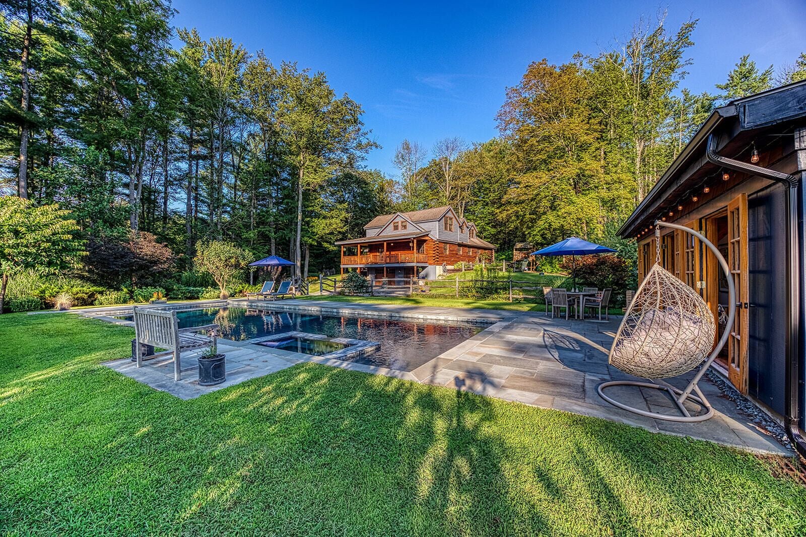 A heated pool