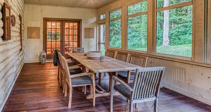 Modern Log Cabin with Saltwater Pool & Mountain Views By Evergreen Home