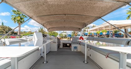Bateau 'Pénichette Odyssey CroisiÚres' avec vue sur le lac, terrasse privée et climatisation