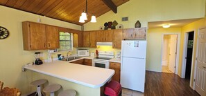 特色木屋, 2 間臥室, 陽台, 山間 | 私人廚房 | 電冰箱、微波爐、烤箱、爐台