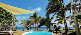 Beachfront 1-bdr 1-bath "Sea Breeze Suite" 100 ft from the Ocean with a Pool!