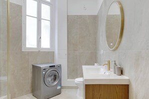 Shower, hair dryer