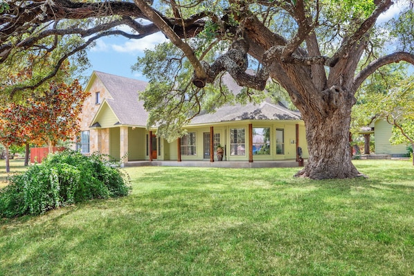 Exterior - Charming Kyle Retreat with Pool, Porch & Walk to Downtown (Kyle)
